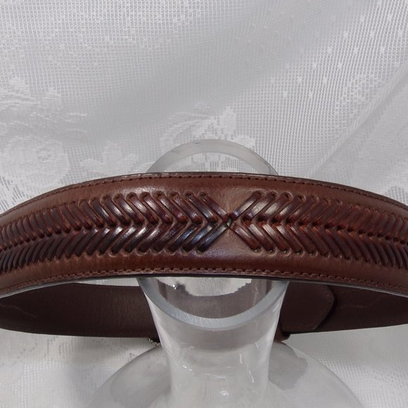 Nocona Western Mens Belt Leather Top Hand Ranger Brown N2476802 SIZE 28 - Picture 8 of 16